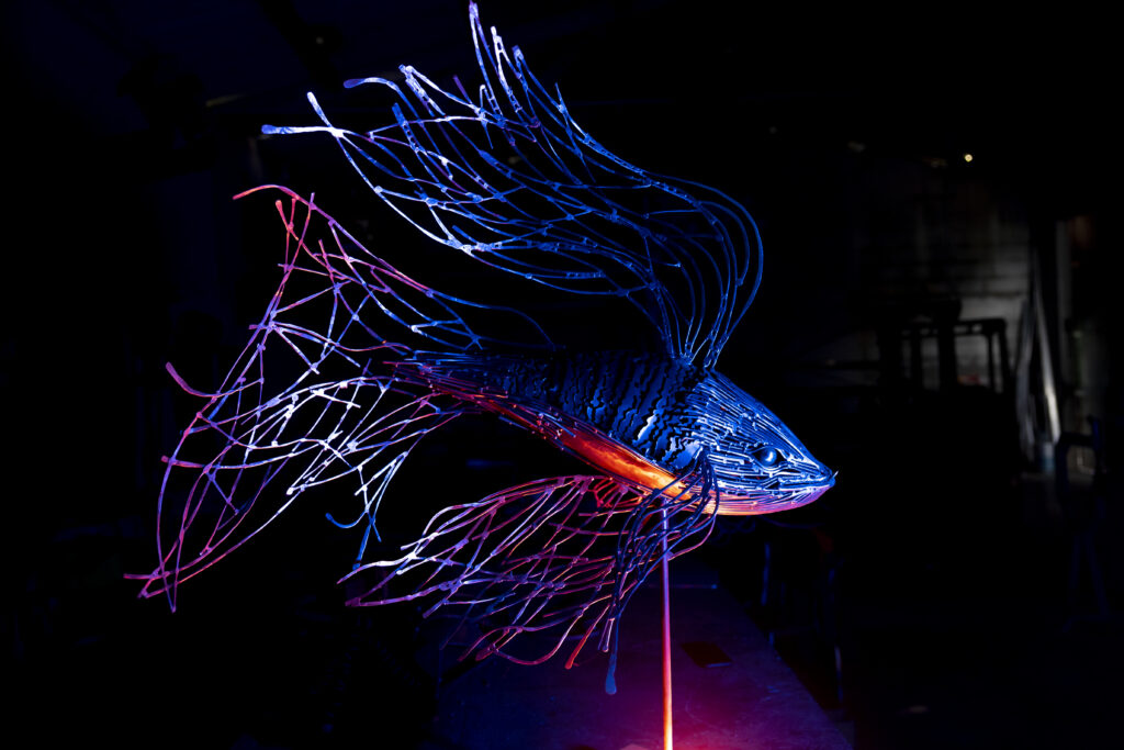 sculpture de poisson par Elie Huriez