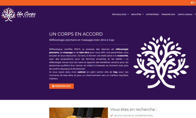 création de site un corps en accord